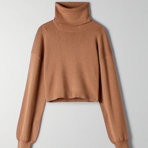 Aritzia Wilfred Cropped Turtleneck Rebecca Sweater size SMALL